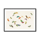 Rainbow Butterflies - Kamisaka Sekka Art Print