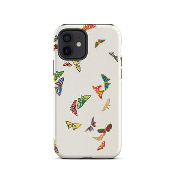 Rainbow Butterflies - Kamisaka Sekka Iphone Case, 12 / Matte, Butterfly-patterned Phone Case