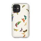 Rainbow Butterflies - Kamisaka Sekka Iphone Case, 12 Mini / Matte, Iphone Case Decorated Colorful Butterfly Designs