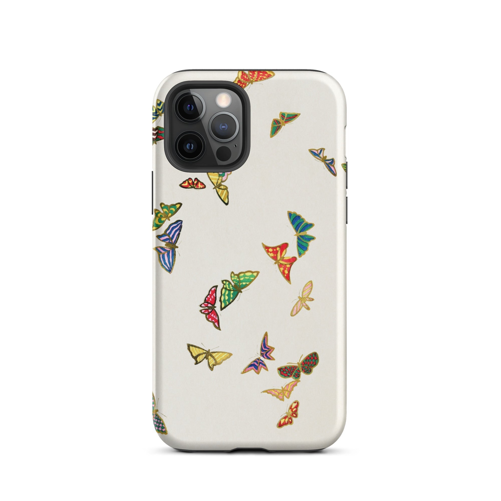 Rainbow Butterflies Kamisaka Sekka Iphone Case, 12 Pro / Matte, Butterfly Patterned Phone Case