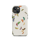 Rainbow Butterflies Kamisaka Sekka Iphone Case, 13 / Matte, Butterfly Patterned Phone Case