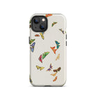Rainbow Butterflies - Kamisaka Sekka Iphone Case, 13 / Tough Phone, Butterfly-patterned Phone Case