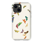 Rainbow Butterflies - Kamisaka Sekka Iphone Case, 14 / Matte, Iphone Case Colorful Butterfly Pattern