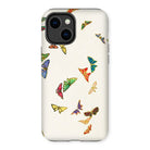 Rainbow Butterflies - Kamisaka Sekka Iphone Case, 14 Plus / Matte, Iphone Case Colorful Butterfly Pattern
