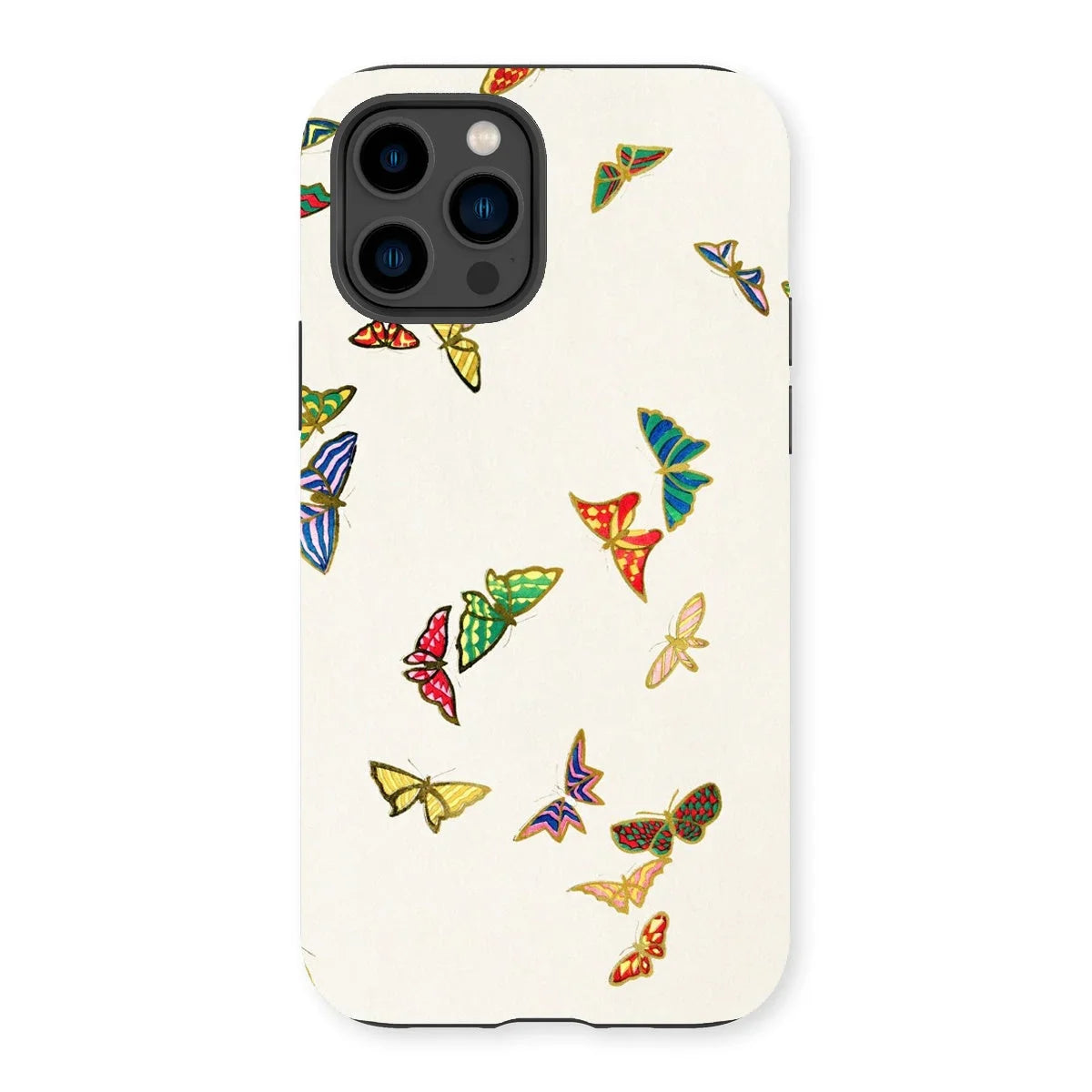 Rainbow Butterflies - Kamisaka Sekka Iphone Case, 14 Pro / Matte, Iphone Case Colorful Butterfly Pattern