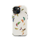 Rainbow Butterflies Kamisaka Sekka Iphone Case, 15 / Matte, Butterfly Patterned Phone Case