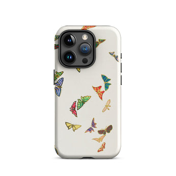 Rainbow Butterflies - Kamisaka Sekka Iphone Case, 15 Pro / Matte, Butterfly-patterned Phone Case