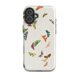 Rainbow Butterflies - Kamisaka Sekka Iphone Case, 16 Plus / Matte, Butterfly-patterned Phone Case