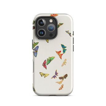 Rainbow Butterflies - Kamisaka Sekka Iphone Case, 16 Pro / Matte, Butterfly-patterned Phone Case