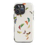 Rainbow Butterflies - Kamisaka Sekka Iphone Case, 16 Pro Max / Matte, Butterfly-patterned Phone Case