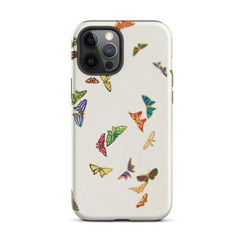 Rainbow Butterflies - Kamisaka Sekka Phone Case Iphone 12 Pro Max / Matte Butterfly-patterned, Chō Senshu, Meiji-era Artistic Revolution