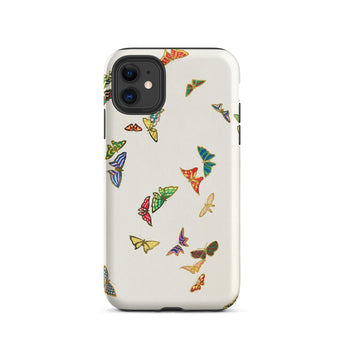 Rainbow Butterflies - Kamisaka Sekka Phone Case Iphone 11 / Matte Butterfly-patterned Phone Case Kamisaka Sekka, Chō Senshu, Meiji-era
