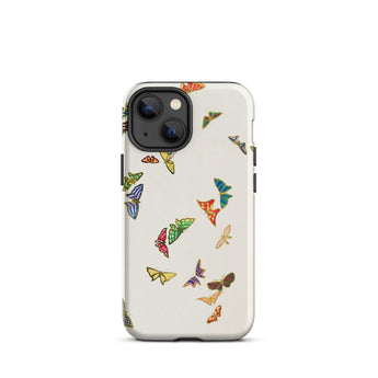 Rainbow Butterflies - Kamisaka Sekka Phone Case Iphone 13 Mini / Matte Butterfly-patterned Phone Case Kamisaka Sekka, Chō Senshu, Meiji-era