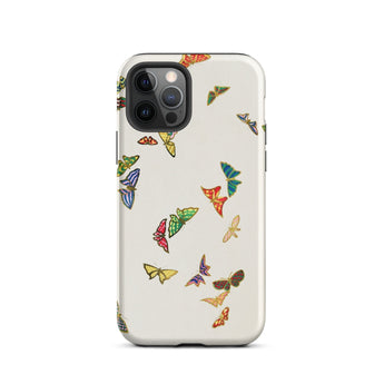 Rainbow Butterflies - Kamisaka Sekka Phone Case Iphone 12 Pro / Matte Butterfly-patterned Phone Case Kamisaka Sekka, Chō Senshu, Meiji-era