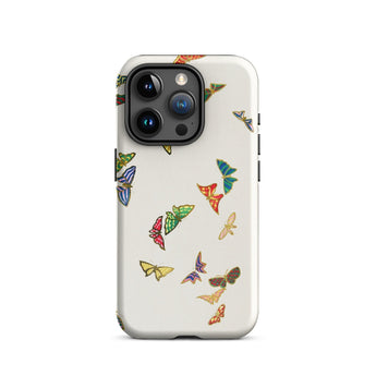 Rainbow Butterflies - Kamisaka Sekka Phone Case Iphone 15 Pro / Matte Butterfly-patterned Phone Case Kamisaka Sekka, Chō Senshu, Meiji-era