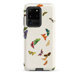 Rainbow Butterflies - Kamisaka Sekka Phone Case Samsung Galaxy S20 Ultra / Matte Cream-colored Phone Case Adorned Vibrant Multicolored