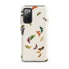 Rainbow Butterflies Kamisaka Sekka Samsung Case, Galaxy S20 Fe / Matte, White Phone Case Colorful Butterfly Pattern