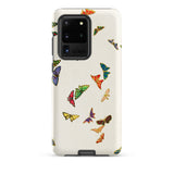 Rainbow Butterflies - Kamisaka Sekka Samsung Case, Galaxy S20 Ultra / Matte, White Phone Case Adorned Colorful Butterfly Patterns
