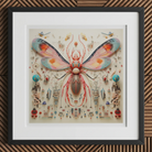 Rainbow Rover - Alien Species Taxonomy Art Print, 12x12’’ / 31x31cm / Black Frame, Framed Surreal Entomological Artwork
