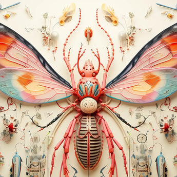 Rainbow Rover - Surreal Alien Taxonomy Art Print / Canvas, Rainbow Rover, Alien Species Taxonomy, Xenobiological Artistry