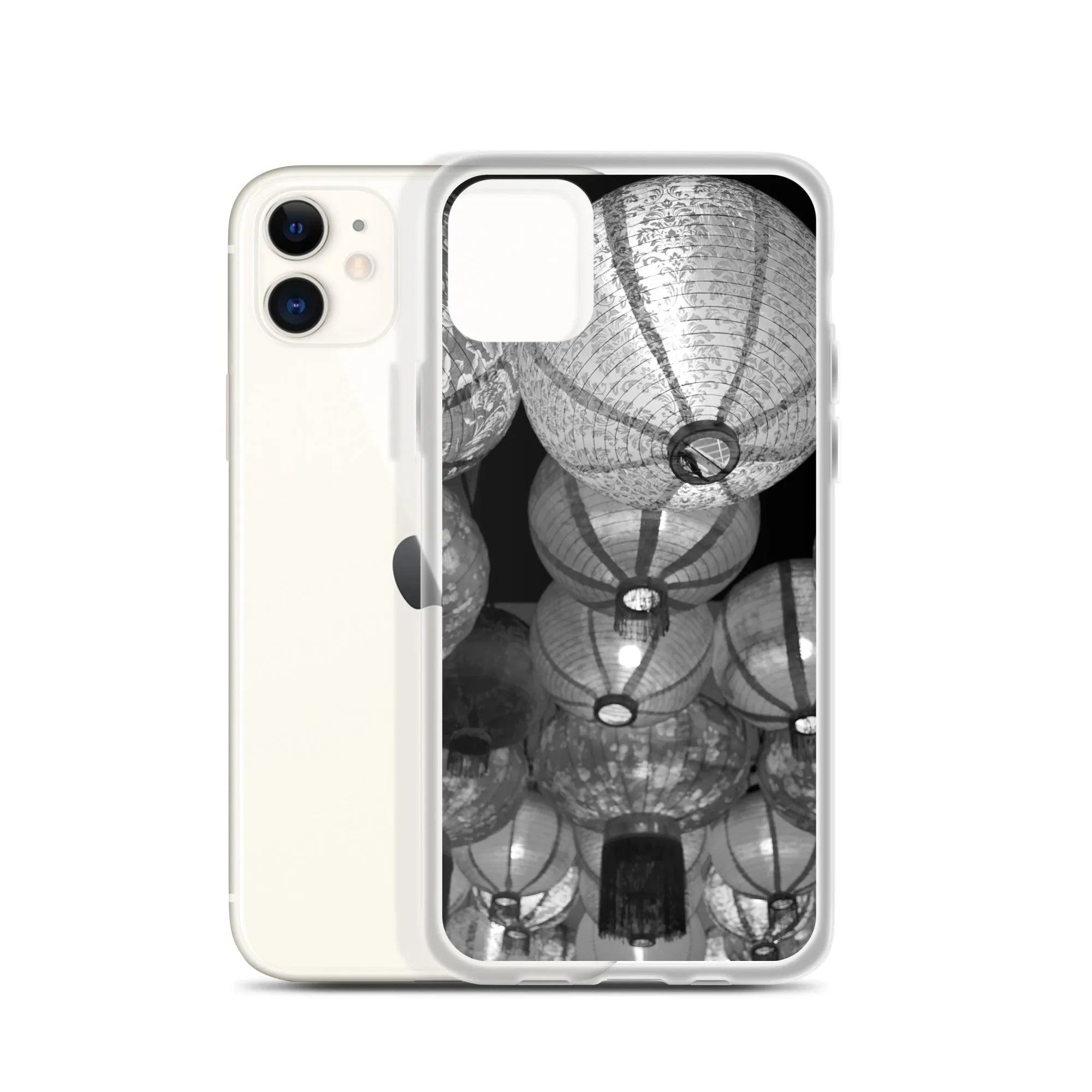 Raise The Red Lanterns - Designer Travels Art Iphone Case - Black And White - Iphone 11 - Mobile Phone Cases