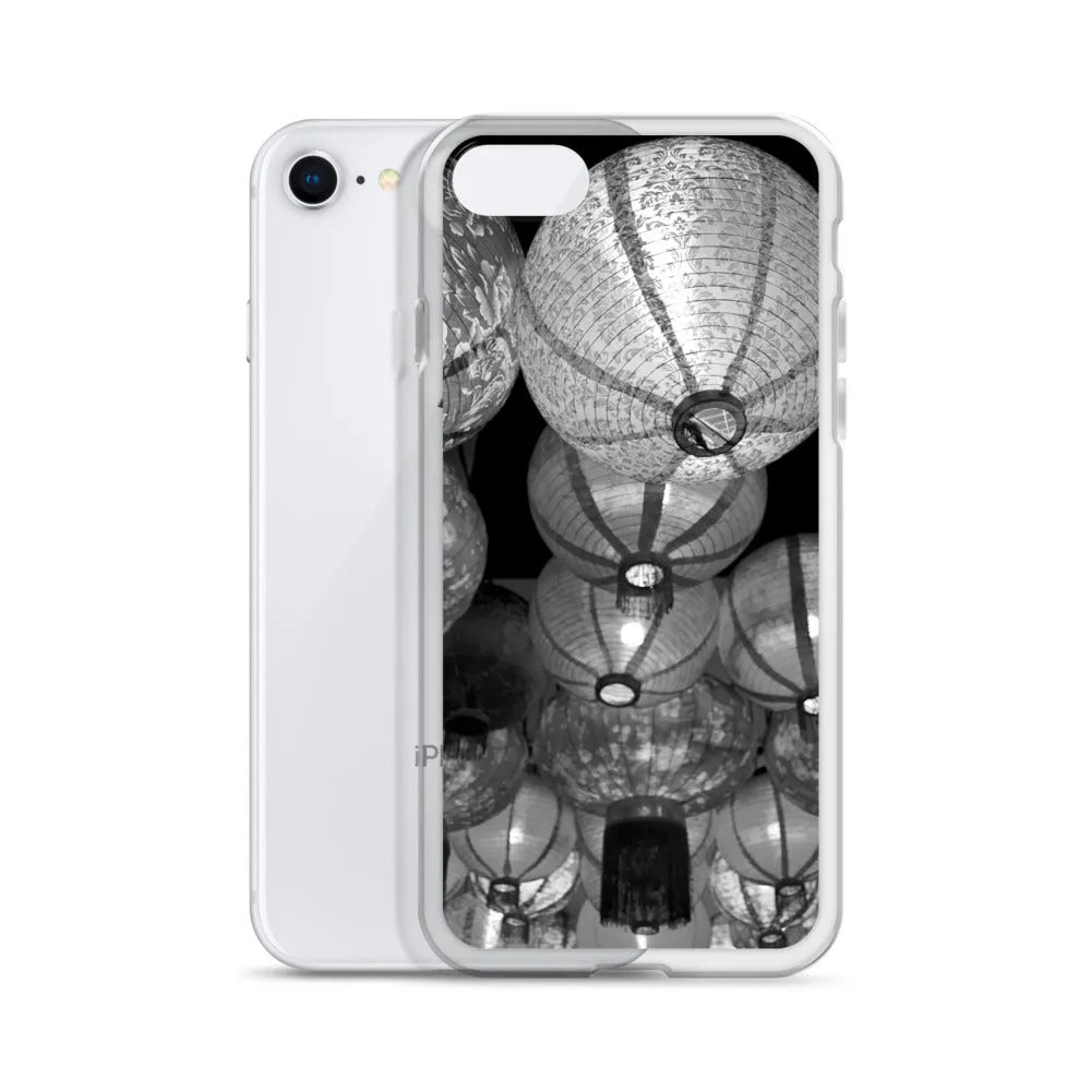 Raise The Red Lanterns - Designer Travels Art Iphone Case - Black And White - Iphone 7/8 - Mobile Phone Cases