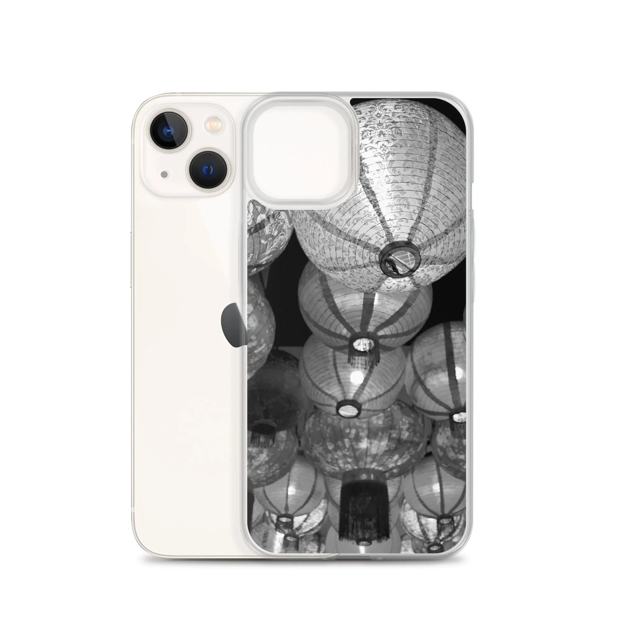 Raise The Red Lanterns - Designer Travels Art Iphone Case - Black And White - Iphone 13 - Mobile Phone Cases