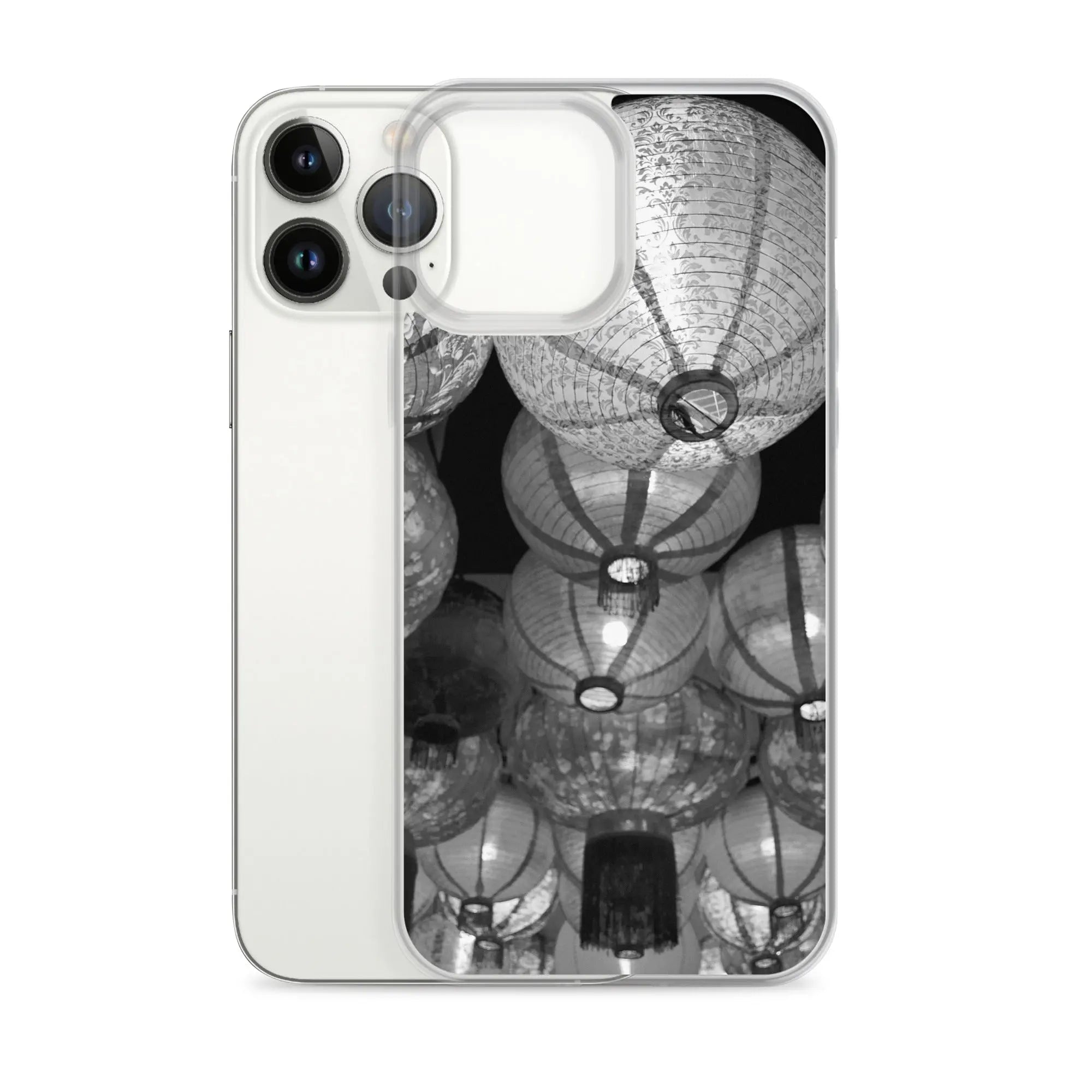Raise The Red Lanterns - Designer Travels Art Iphone Case - Black And White - Iphone 13 Pro Max - Mobile Phone Cases