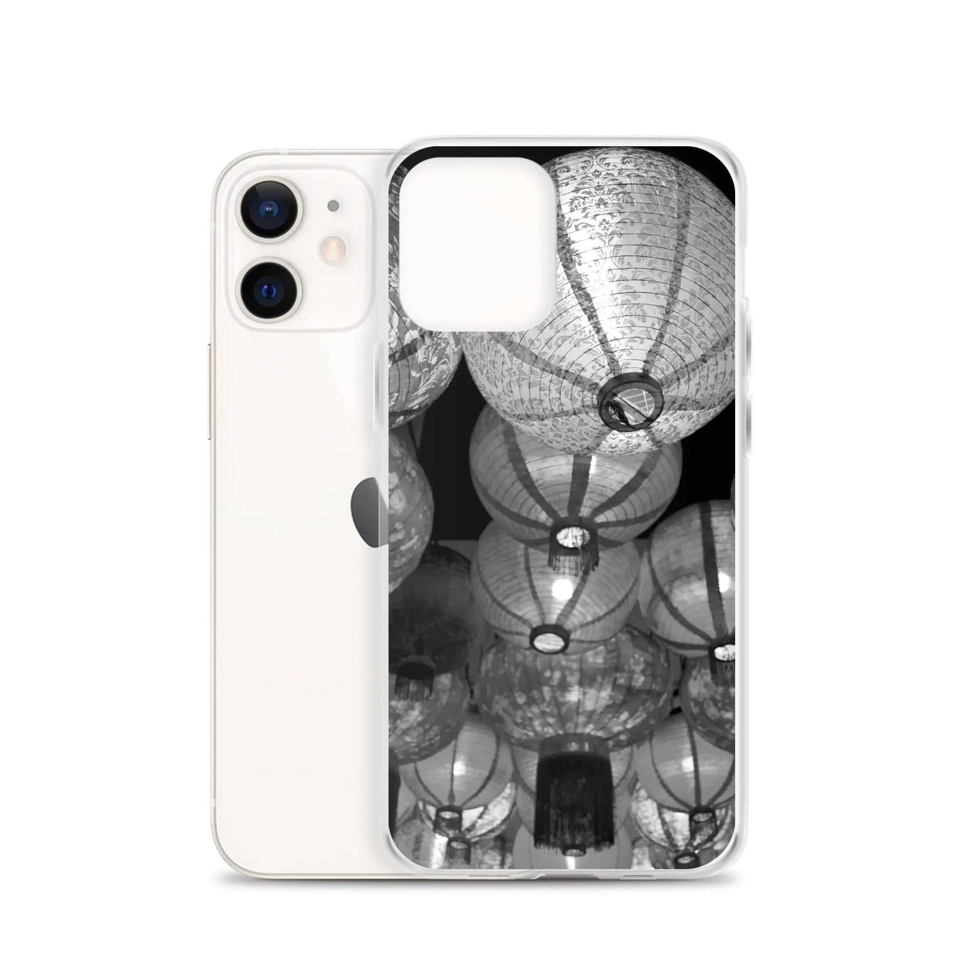 Raise The Red Lanterns - Designer Travels Art Iphone Case - Black And White - Iphone 12 - Mobile Phone Cases