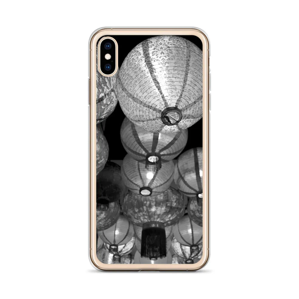Raise The Red Lanterns - Designer Travels Art Iphone Case - Black And White - Iphone Xs Max - Mobile Phone Cases
