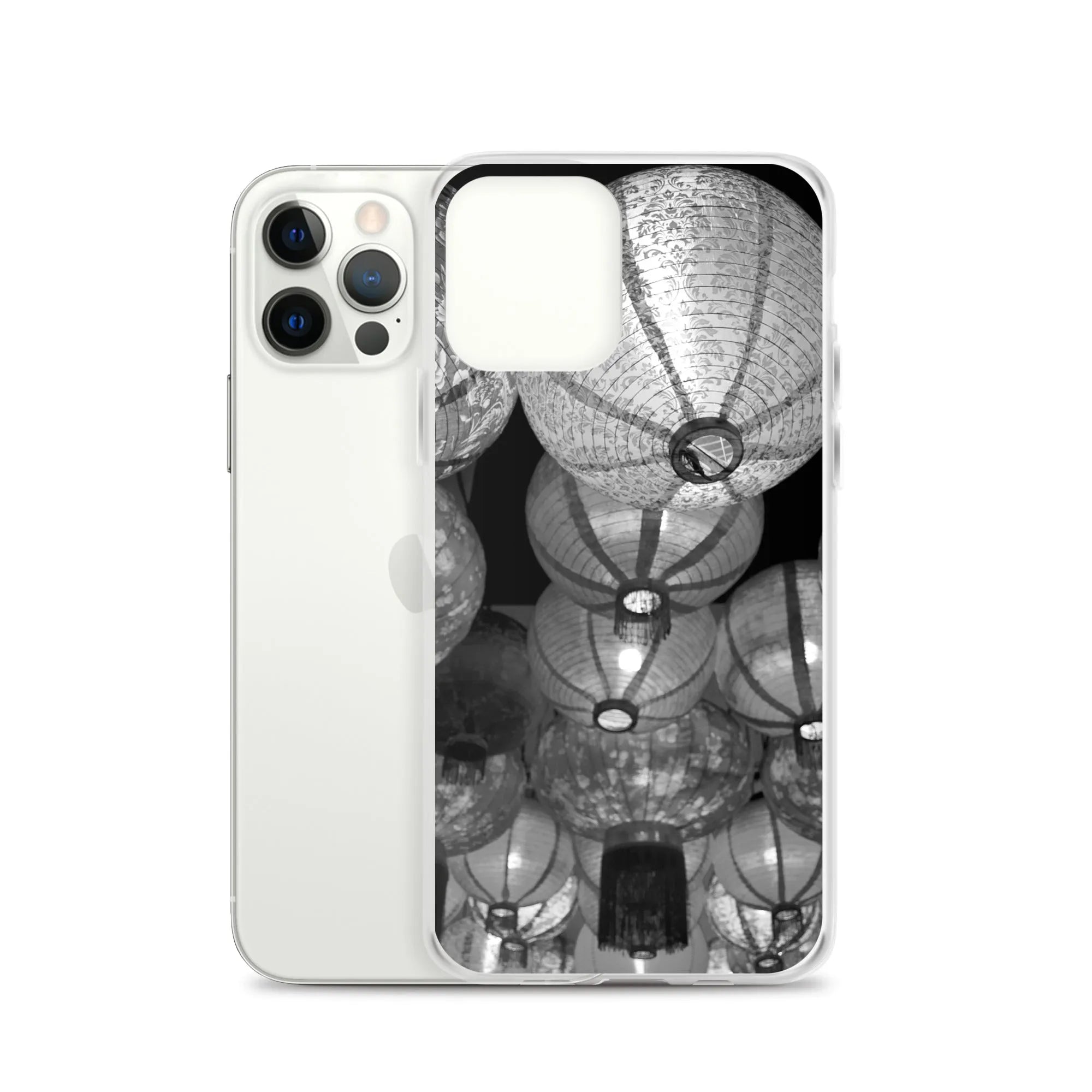 Raise The Red Lanterns - Designer Travels Art Iphone Case - Black And White - Iphone 12 Pro - Mobile Phone Cases