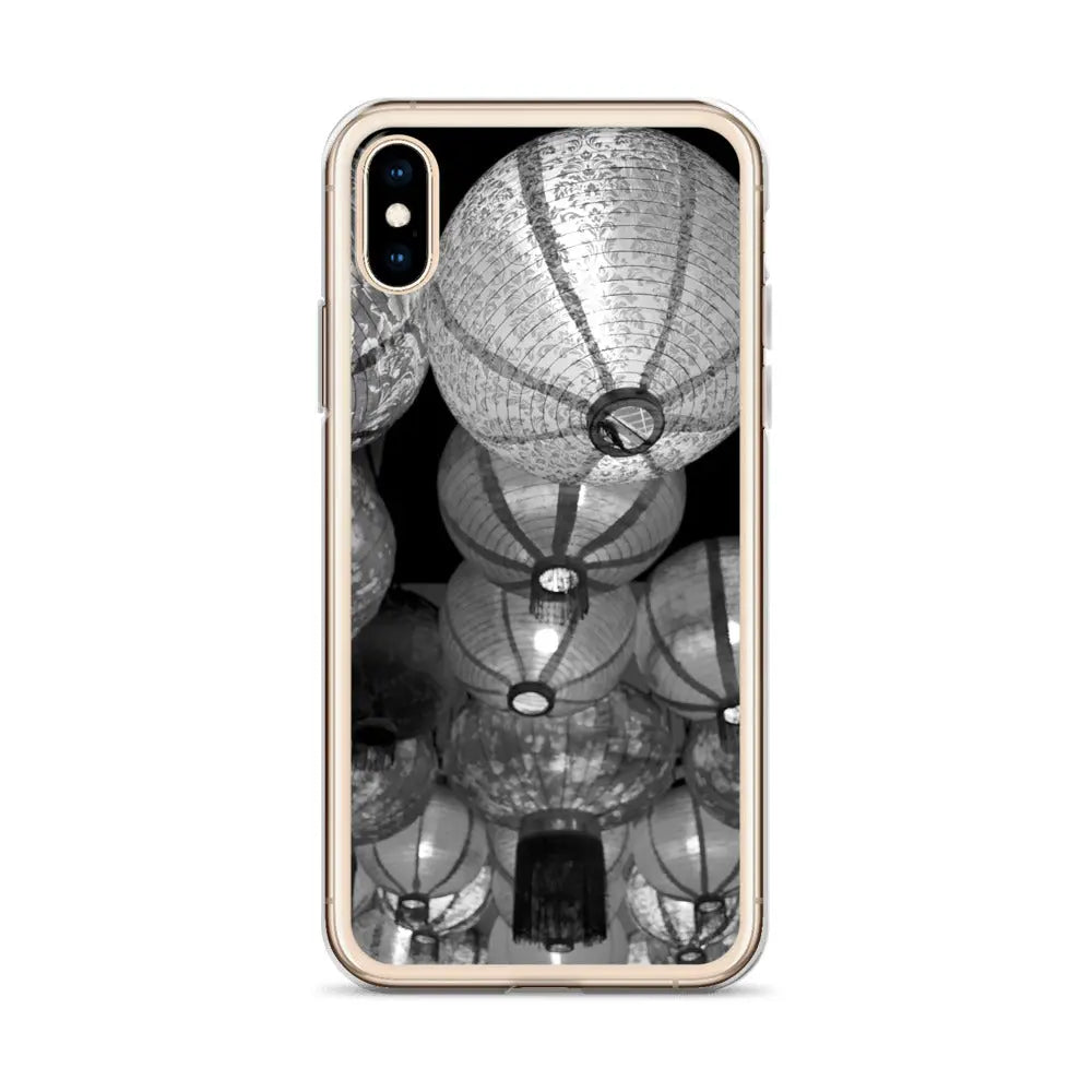 Raise The Red Lanterns - Designer Travels Art Iphone Case - Black And White - Iphone X/xs - Mobile Phone Cases