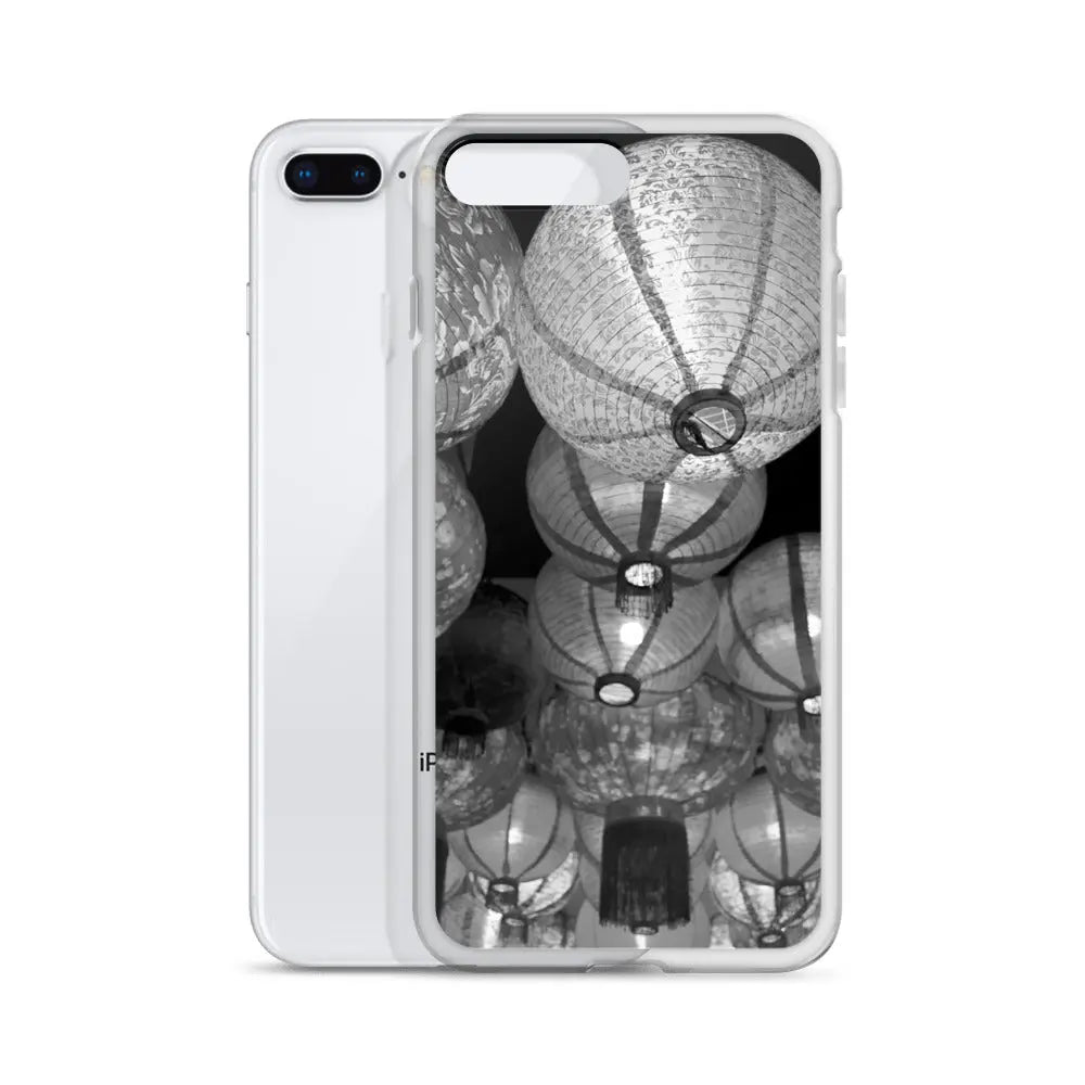Raise The Red Lanterns - Designer Travels Art Iphone Case - Black And White - Iphone 7 Plus/8 Plus - Mobile Phone Cases