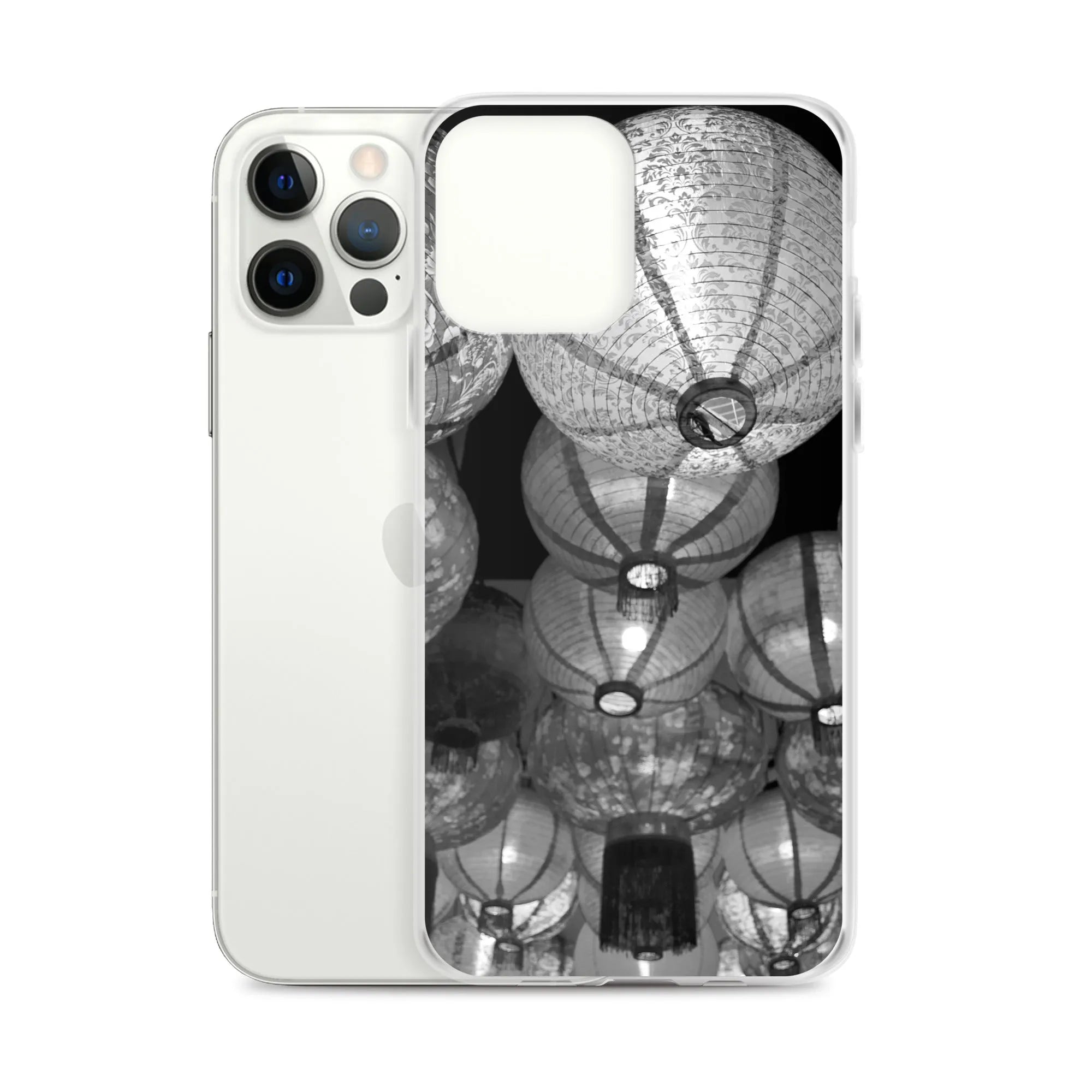 Raise The Red Lanterns - Designer Travels Art Iphone Case - Black And White - Iphone 12 Pro Max - Mobile Phone Cases