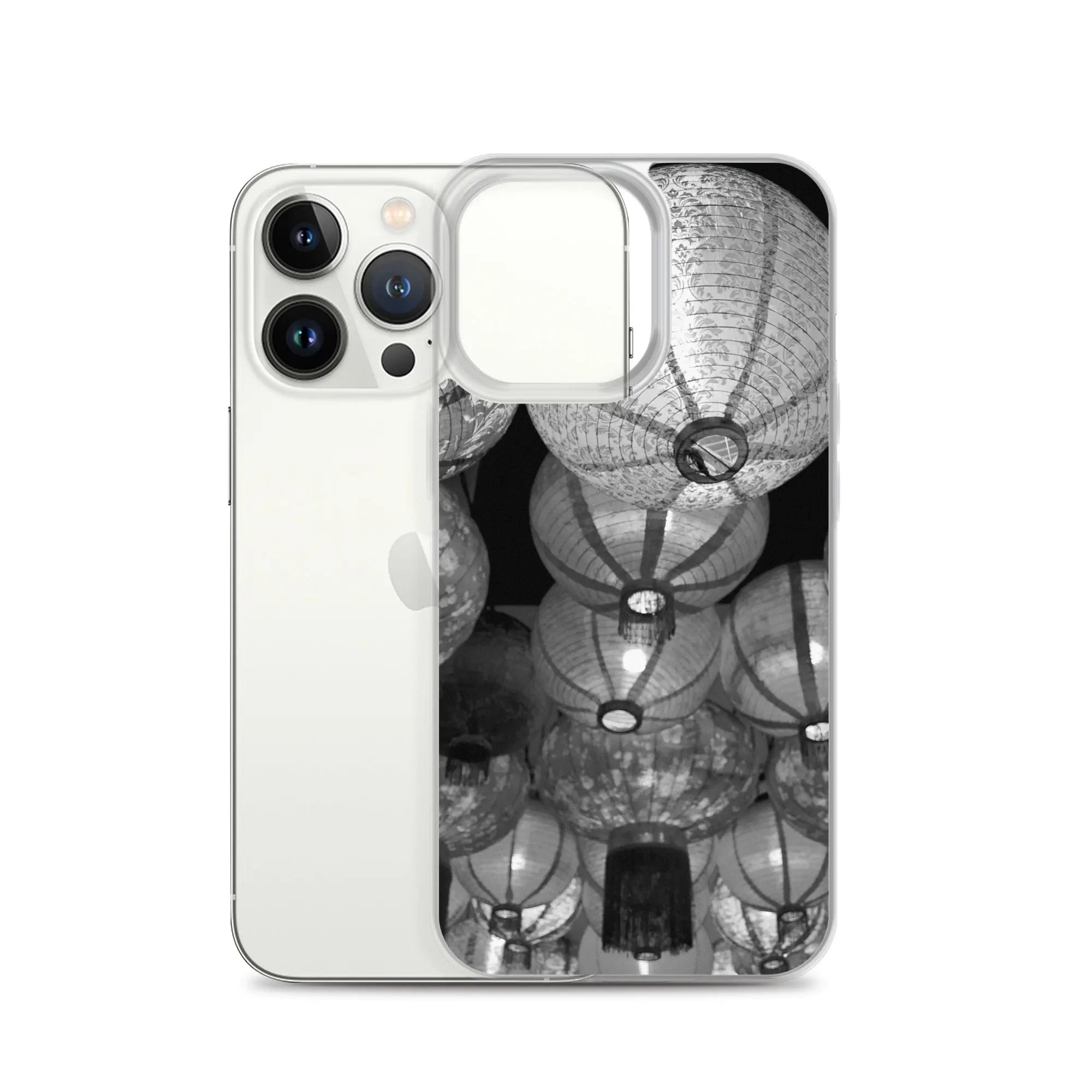 Raise The Red Lanterns - Designer Travels Art Iphone Case - Black And White - Iphone 13 Pro - Mobile Phone Cases