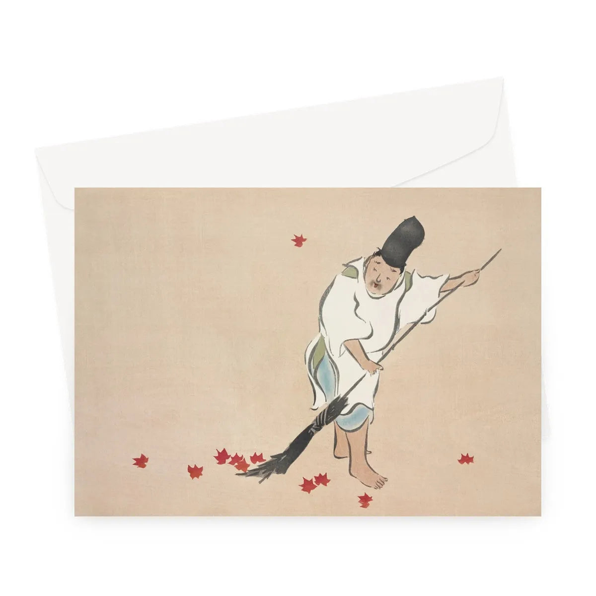 Raking By Kamisaka Sekka Greeting Card - A5 Landscape / 1 Card - Greeting & Note Cards - Aesthetic Art