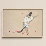 Raking - Kamisaka Sekka Meiji Woodblock Art Print / Canvas, 18x12’’ / 46x31cm / Natural Frame, Posters Prints & Visual Artwork, Toby Leon