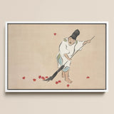 Raking - Kamisaka Sekka Meiji Woodblock Art Print / Canvas, 18x12’’ / 46x31cm / White Frame, Posters Prints & Visual Artwork, Toby Leon