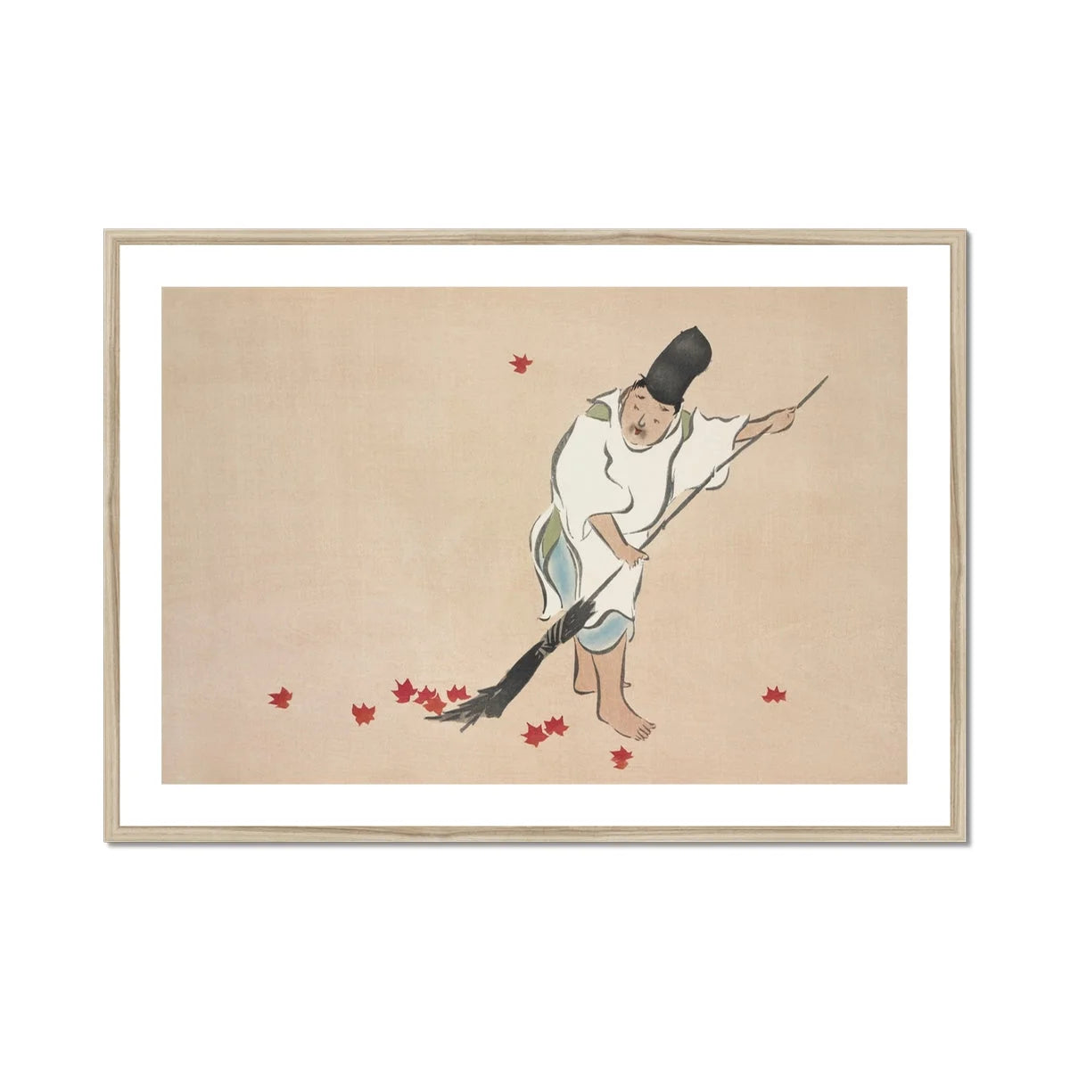 Raking - Kamisaka Sekka Meiji Woodblock Art Print Posters Prints & Visual Artwork