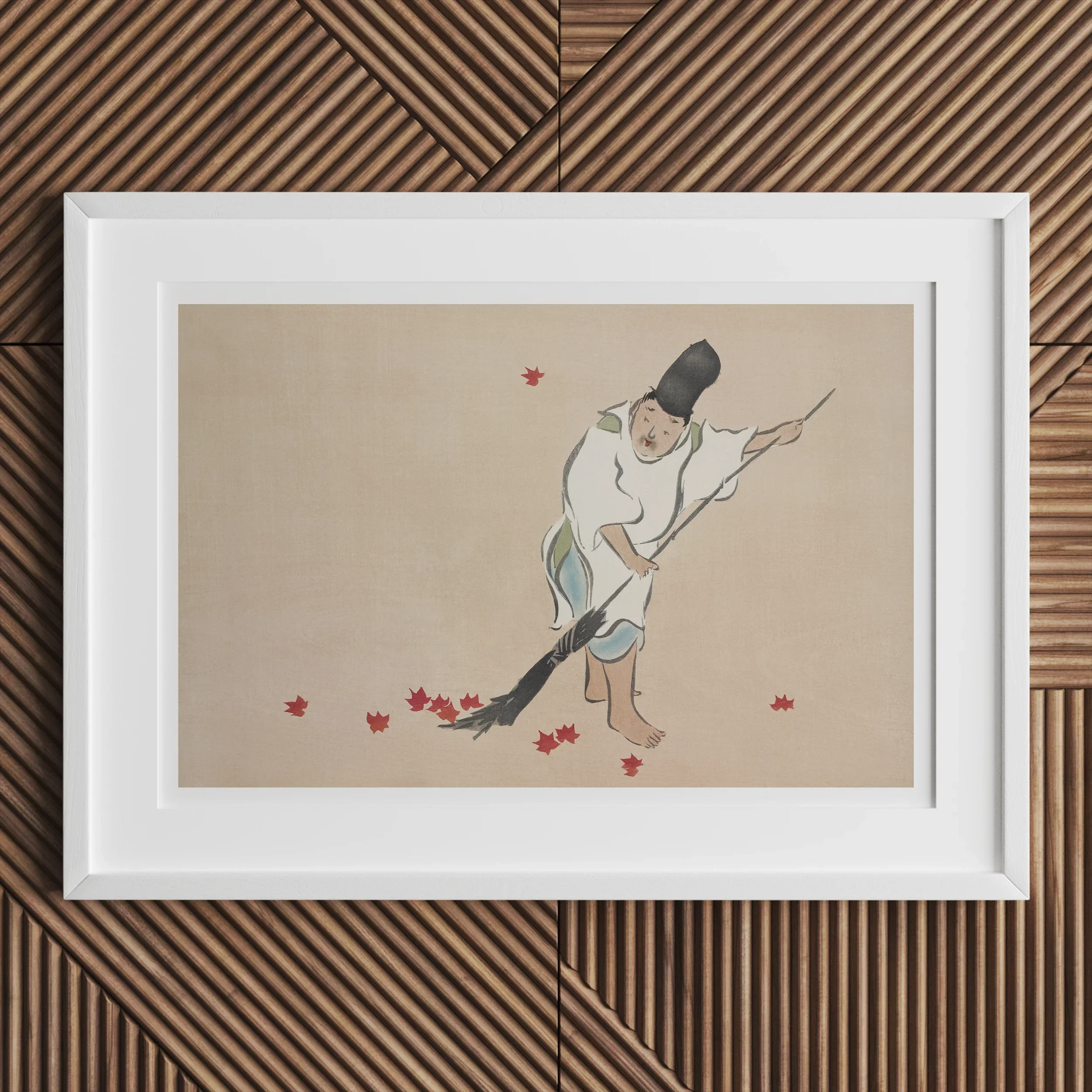 Raking - Kamisaka Sekka Meiji Woodblock Art Print Posters Prints & Visual Artwork