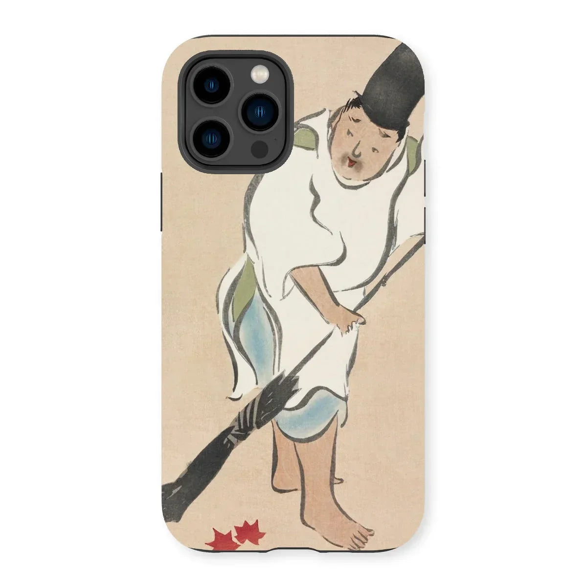 Raking - Kamisaka Sekka Rinpa Art Iphone Case, 14 Pro / Matte, Phone Case Traditional East Asian-style Illustration Person