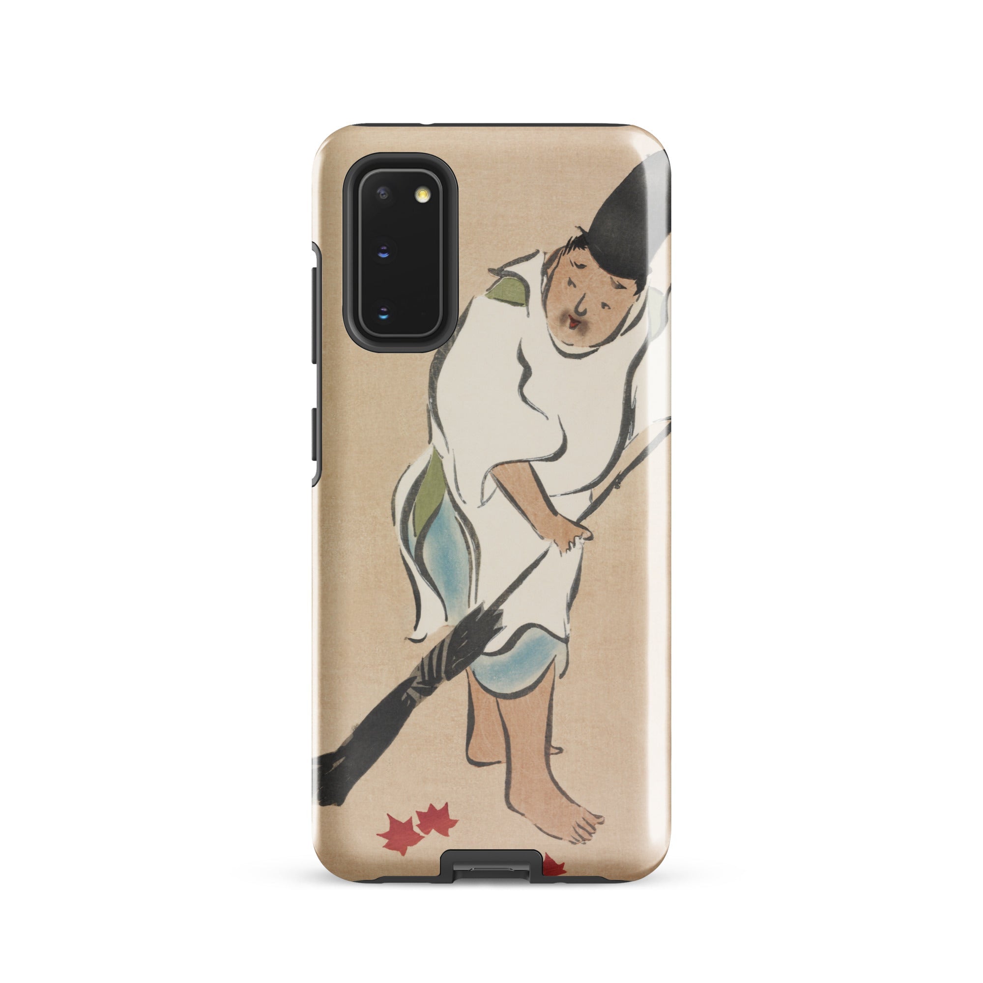 Raking Kamisaka Sekka Rinpa Art Samsung Case, Galaxy S20 / Matte, Smartphone Case Traditional Japanese Style Illustration Person Fallen