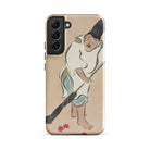 Raking Kamisaka Sekka Rinpa Art Samsung Case, Galaxy S22 Plus / Matte, Smartphone Case Traditional Japanese Painting Person Autumn Leaves