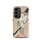 Raking Kamisaka Sekka Rinpa Art Samsung Case, Galaxy S23 / Matte, Phone Case Traditional Japanese Style Illustration Person Fallen Leaves