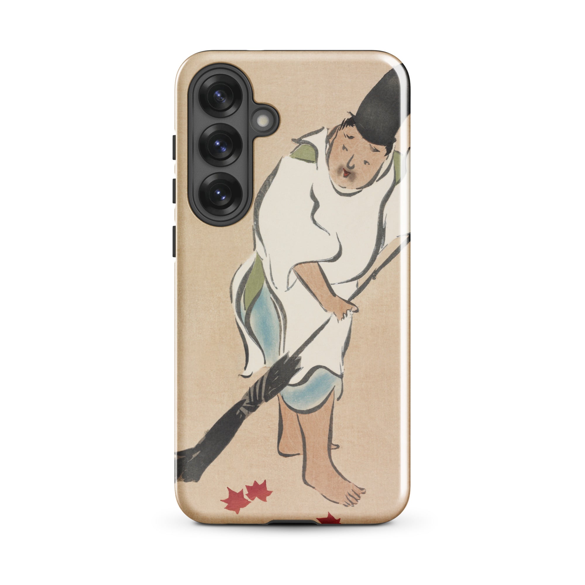 Raking Kamisaka Sekka Rinpa Art Samsung Case, Galaxy S25 Plus / Matte, Smartphone Case Traditional Japanese Style Illustration Person