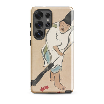 Raking - Kamisaka Sekka Rinpa Art Samsung Case, Galaxy S25 Ultra / Matte, Smartphone Case Traditional Japanese Painting Figure Leaves