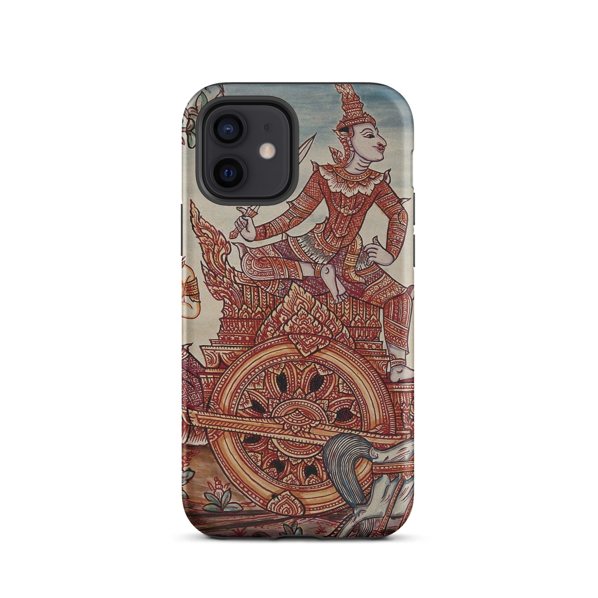 Rama’s Chariot Thai Ramayana Mural Iphone Case, 12 / Matte, Phone Case Thai Art
