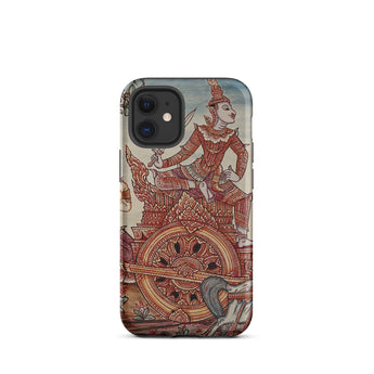 Rama’s Chariot - Thai Ramayana Mural Iphone Case, 12 Mini / Matte, Iphone Case Asian Art