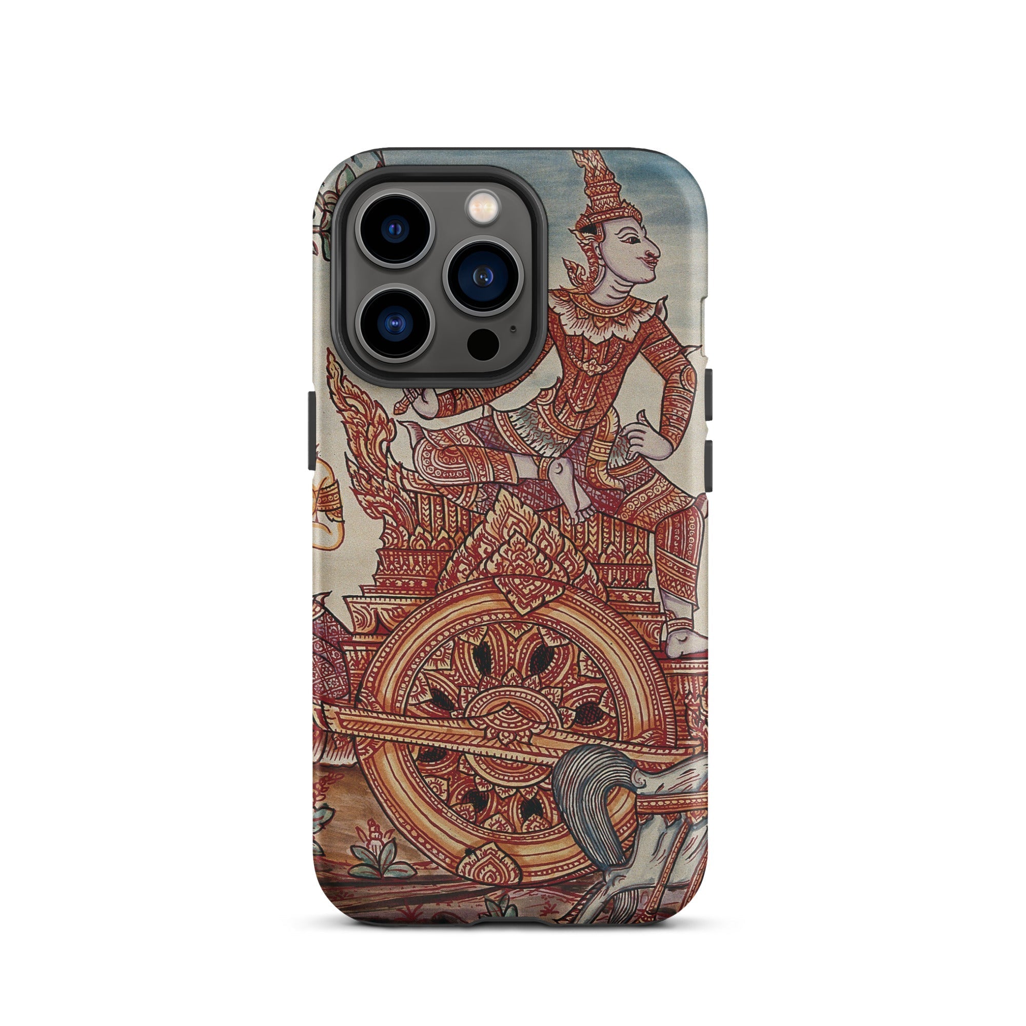 Rama’s Chariot Thai Ramayana Mural Iphone Case, 13 Pro / Matte, Ornate Phone Case Chariot Design
