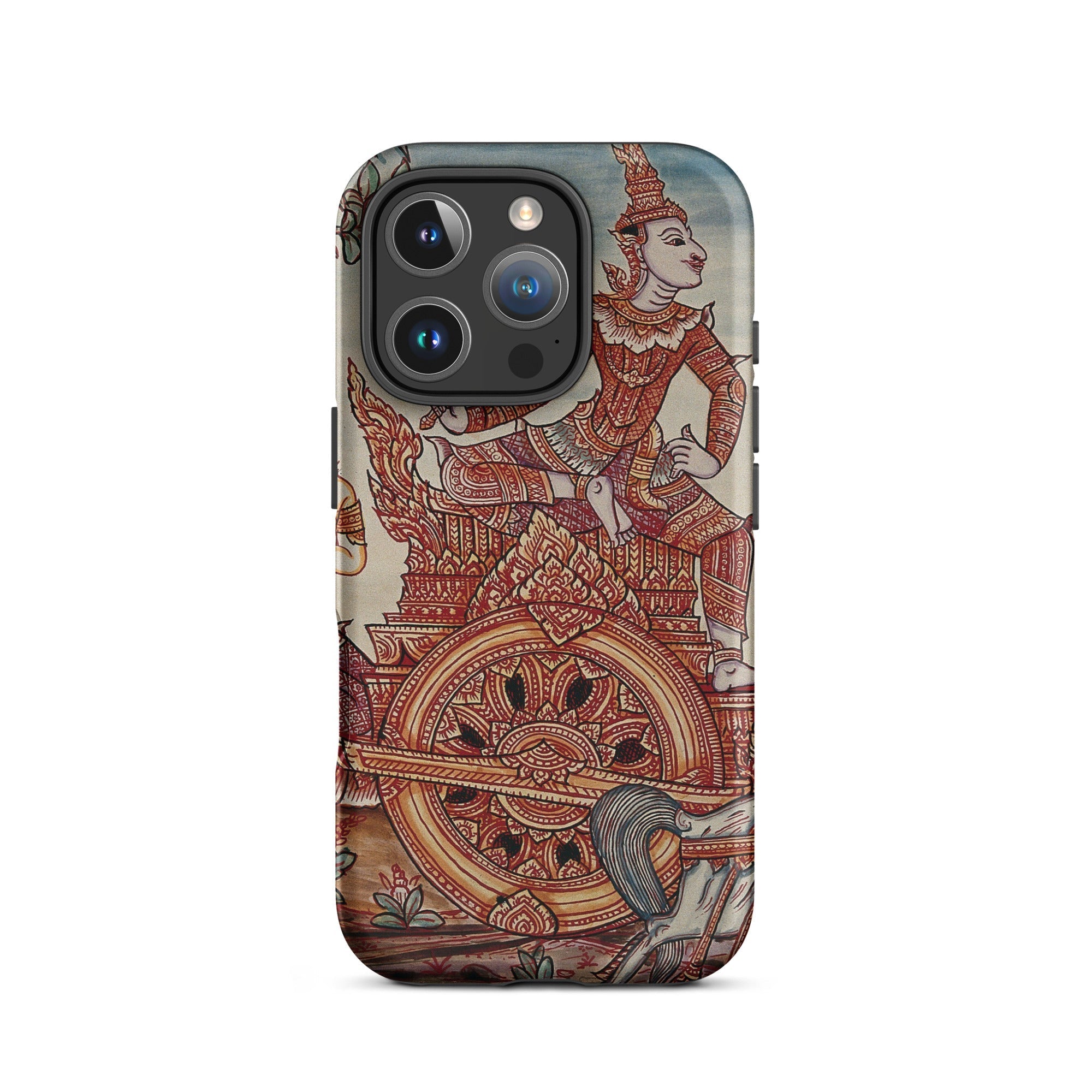 Rama’s Chariot Thai Ramayana Mural Iphone Case, 16 Pro / Matte, Phone Case Thai Art